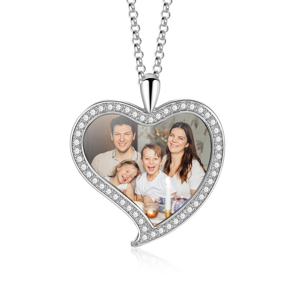 Personalised Heart Necklace Custom 1 Photo Necklace Gifts For Her-Jessemade AU