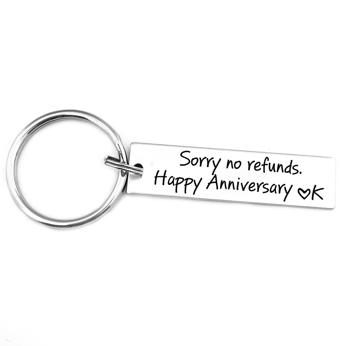 Personalised Letter Keychain "Sorry, No Refunds" Funny Keychain Anniversary Gifts for Couples-Jessemade AU