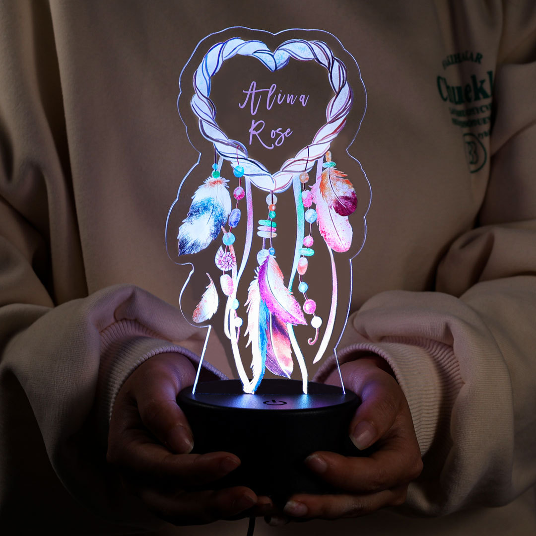 Personalised Dream Catcher Night Light Custom Name Gifts-Jessemade AU