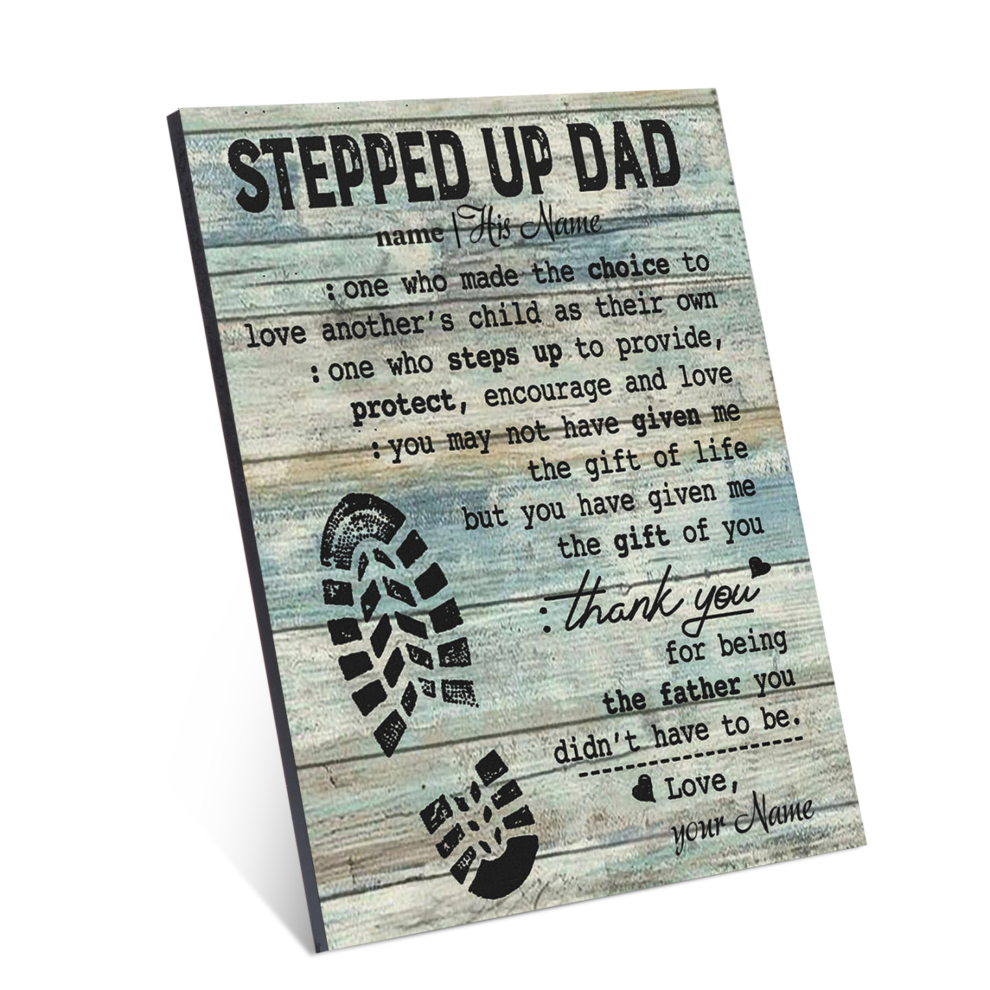 Father's Day Gifts To Dad Photo Frame Wood Signs Keepsake-Jessemade AU