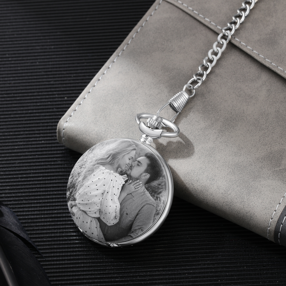Personalised Pocket Watch Custom Photo Gifts For Father-Jessemade AU