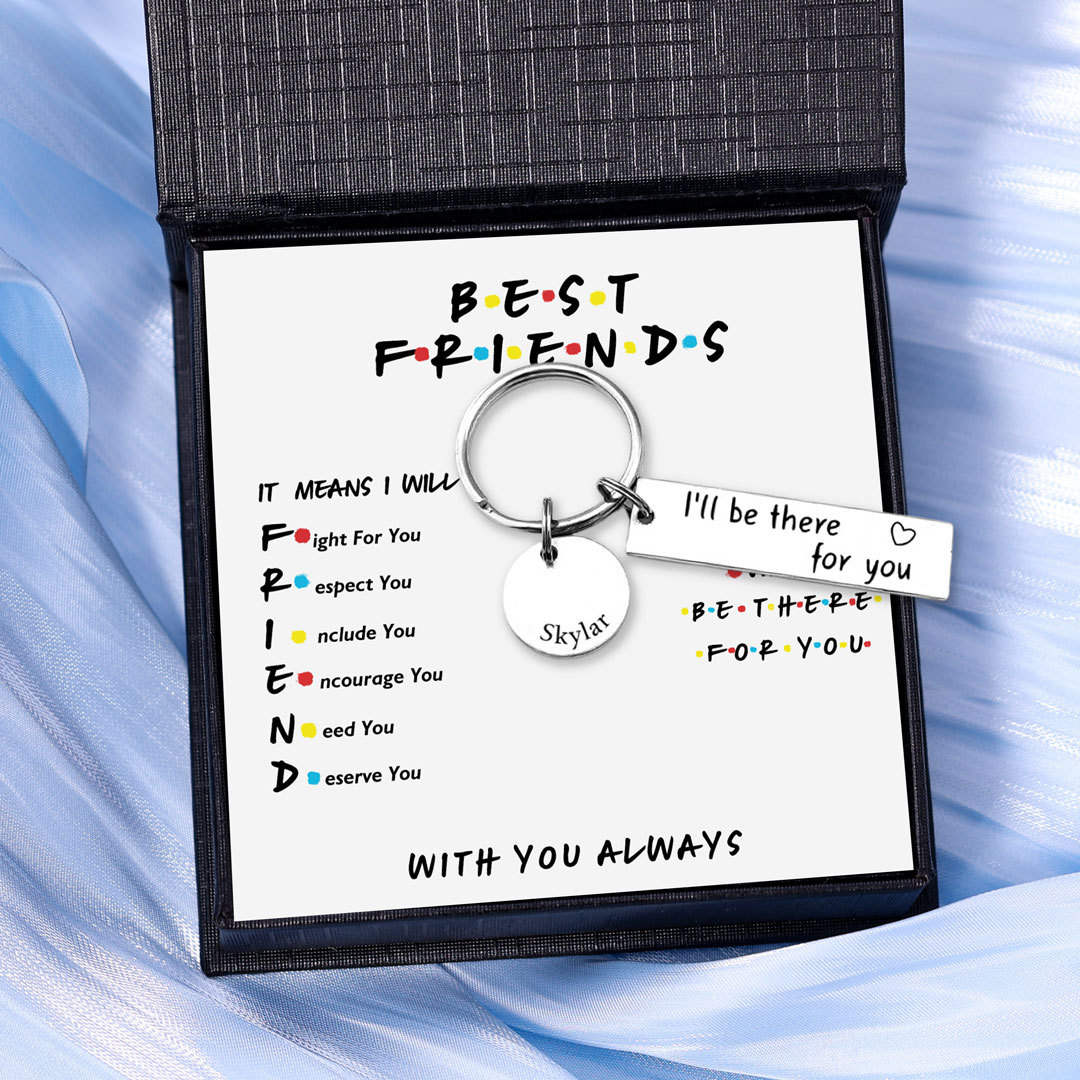 Personalised Couple Keychain Custom Name Keyring "I'll Be There For You" Valentine's Day Gifts for Couples/Friends-Jessemade AU