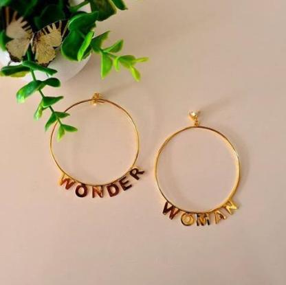 Personalised Circle Name Earrings for Women-Jessemade AU