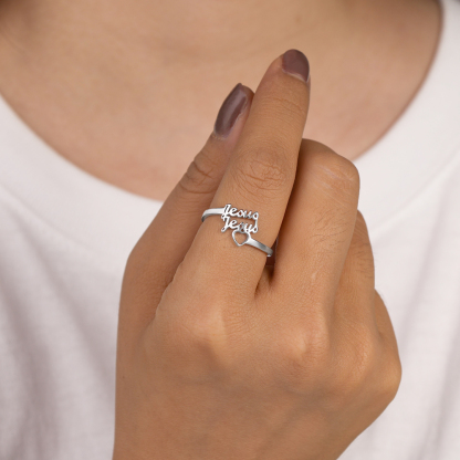 Personalised Family Name Ring Custom 1 Name Best Gift For Women-Jessemade AU