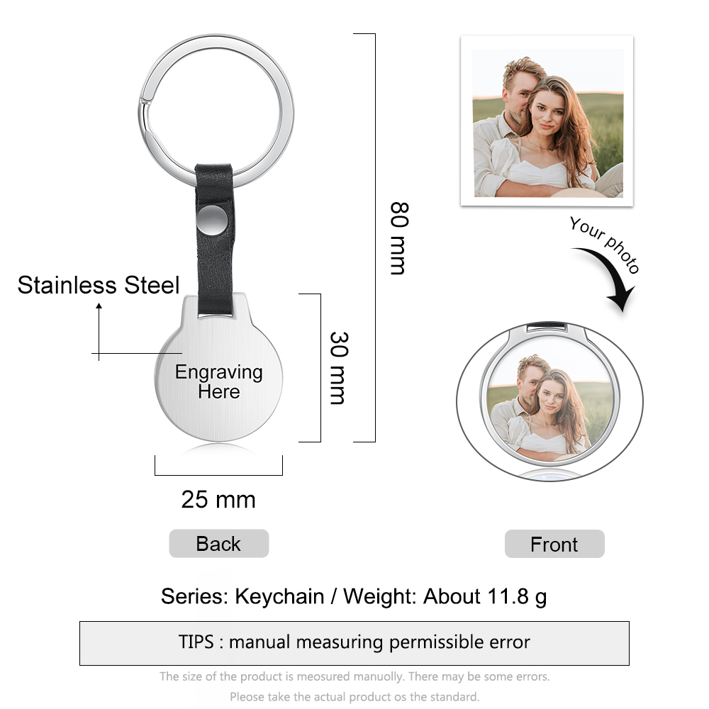 Personalised Keychain Custom photo Keychain Gifts For Him-Jessemade AU