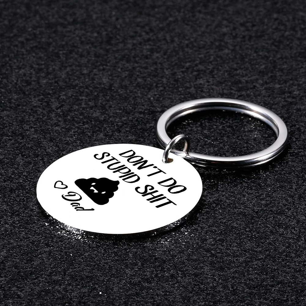 Don't Do Stupid Funny Keychain Custom Text Keyring Personalised Gift For Kids-Jessemade AU