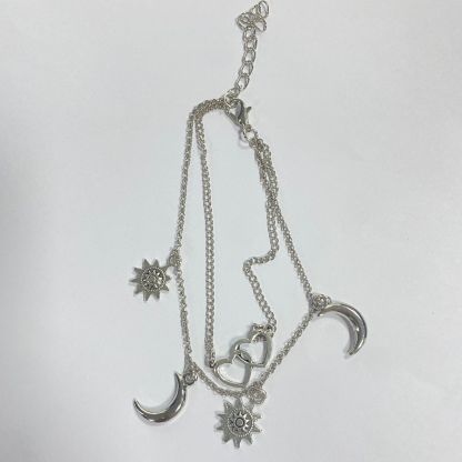 Bohemia Sun and Moon Anklet Summer Beach Accessories Double Layer Anklet-Jessemade AU