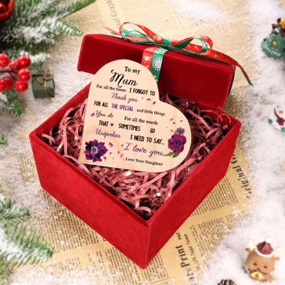 To My Mum Wooden Heart Candle Holder "I need to say I love you"-Jessemade AU