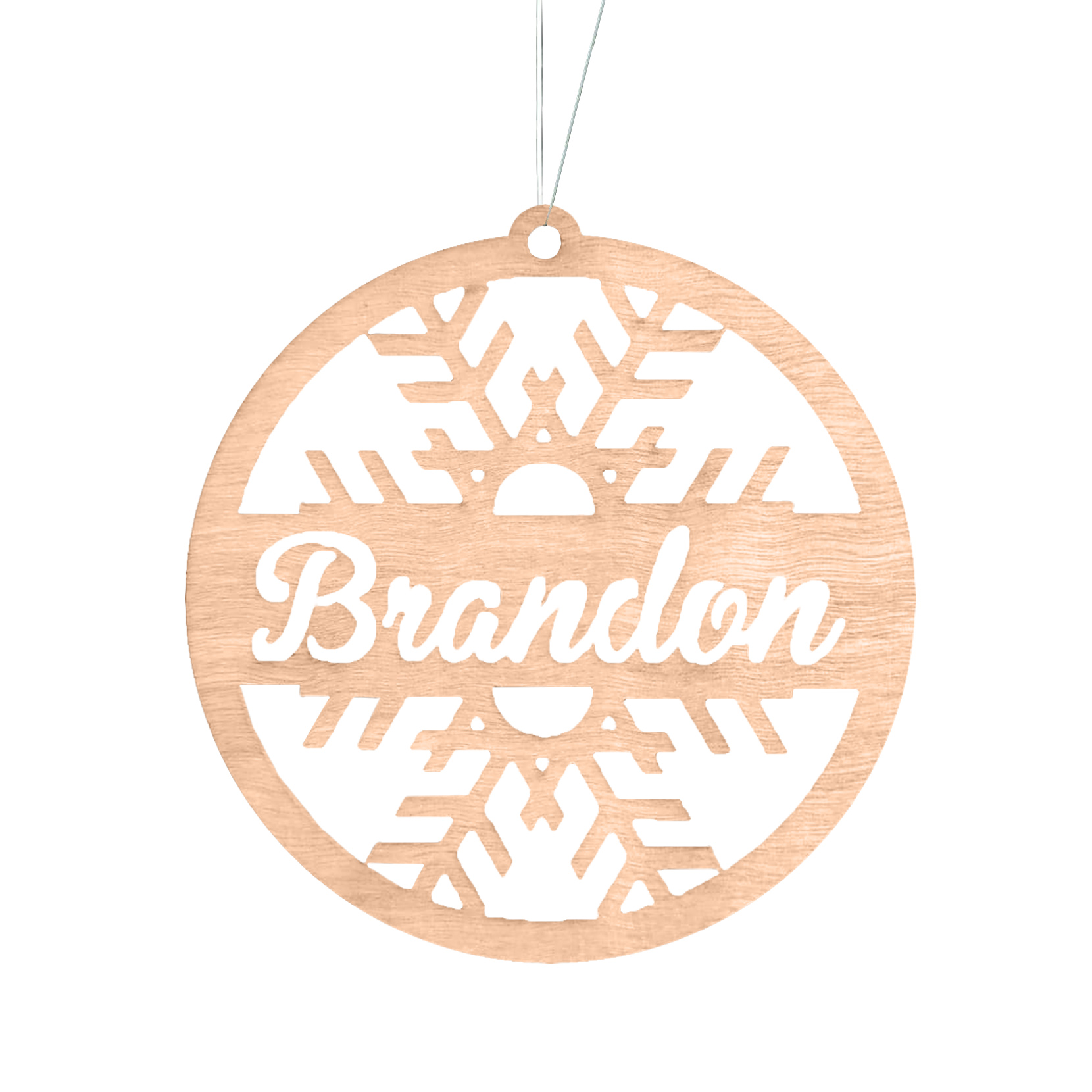 Customised Name Christmas Ornaments Snowflake Circle Ornament Personalised Gifts for Family Friends-Jessemade AU