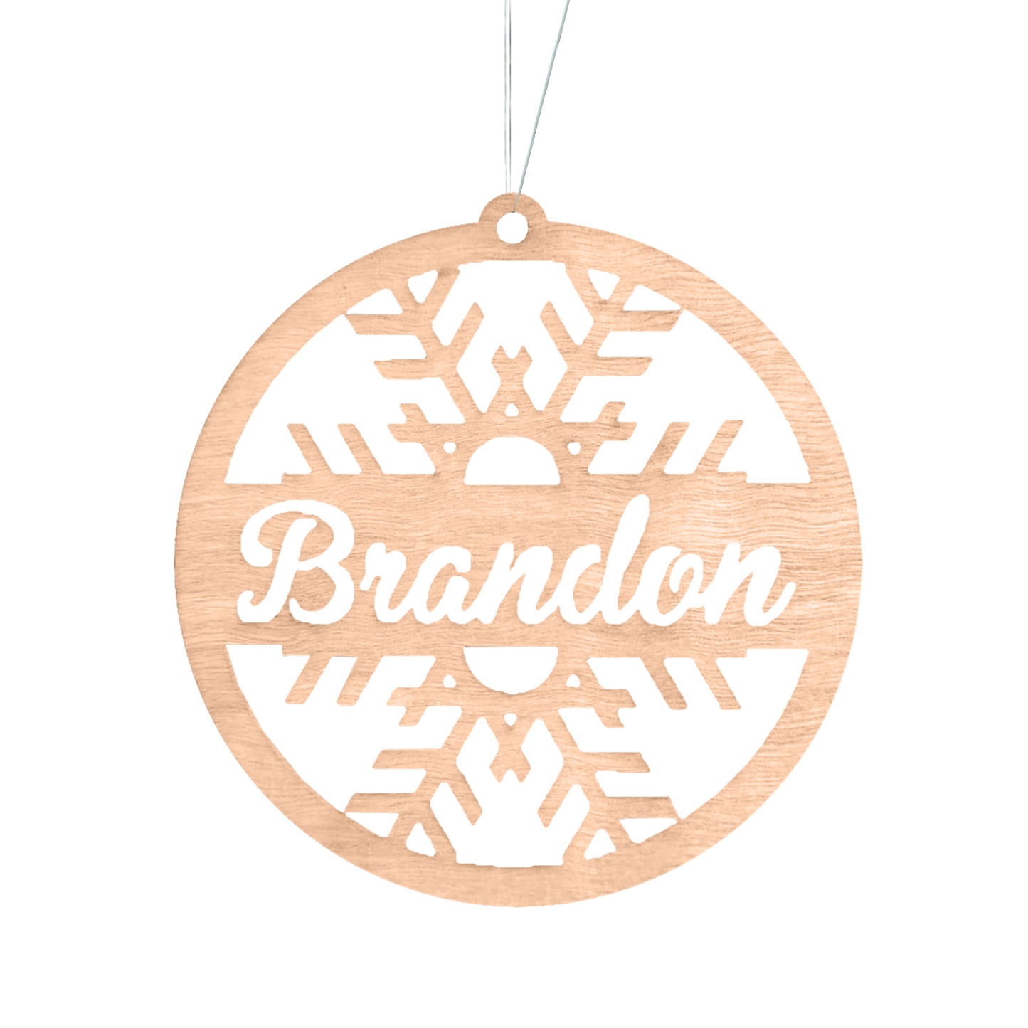 Customised Name Christmas Ornaments Snowflake Circle Ornament Personalised Gifts for Family Friends-Jessemade AU