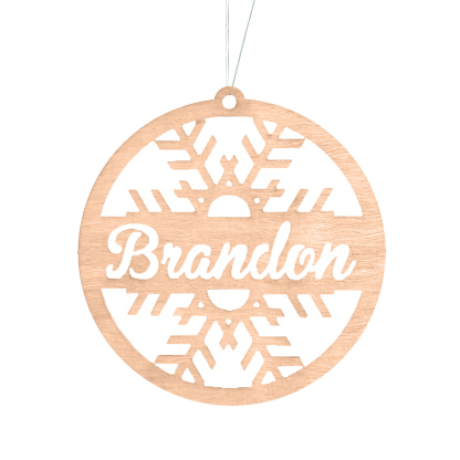 Customised Name Christmas Ornaments Snowflake Circle Ornament Personalised Gifts for Family Friends-Jessemade AU