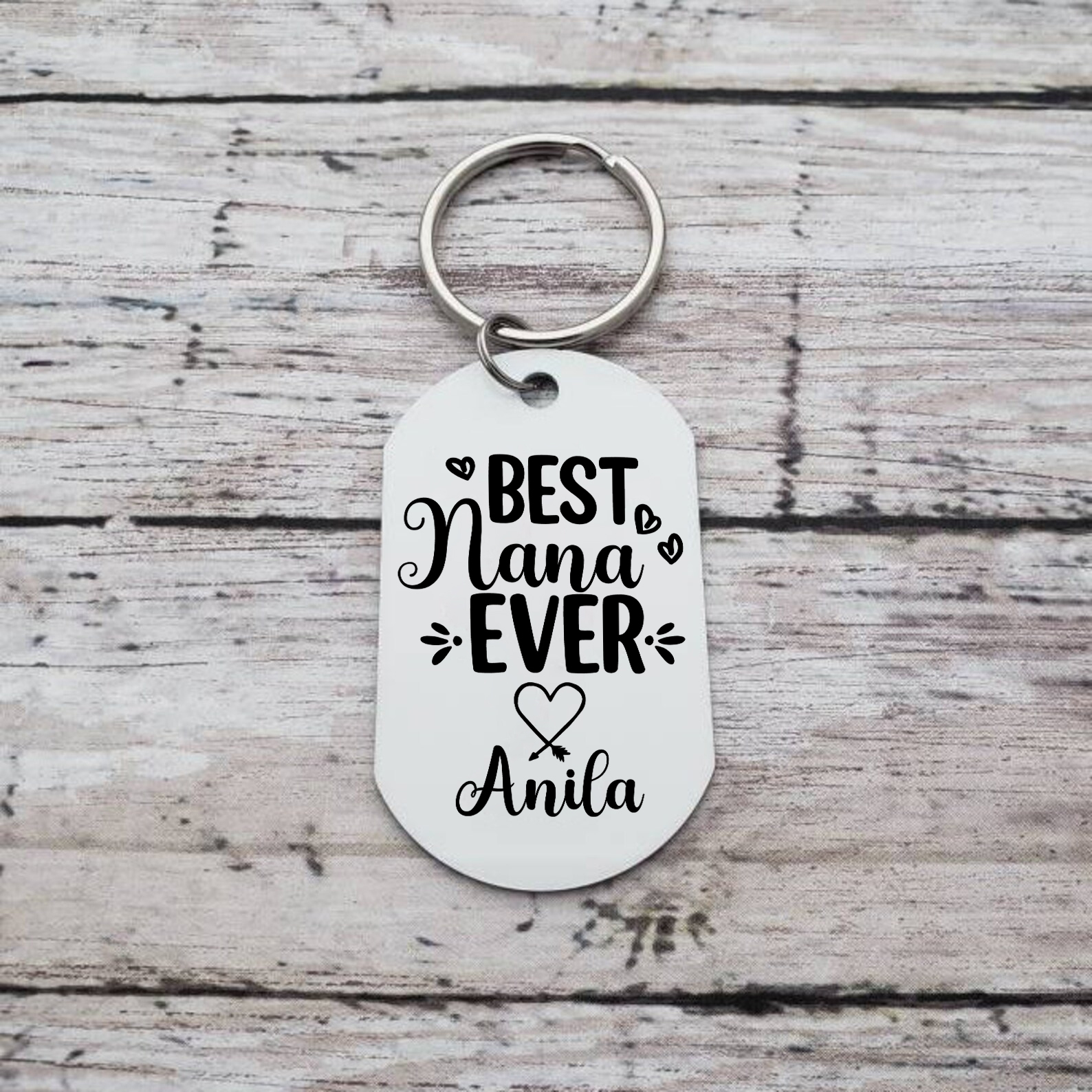 Personalised Photo and Name Keychain for Nana "Best Nana Ever" Grandparents' Day Gift-Jessemade AU