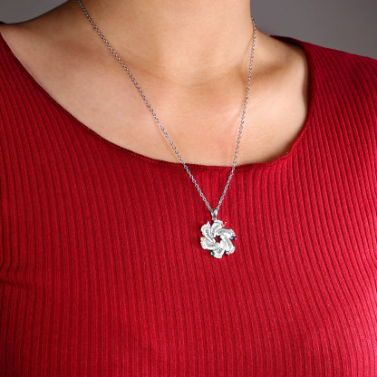 Personalised Baby Foot Necklace With 1 Birthstone Engraved Names Gift For Mother-Jessemade AU