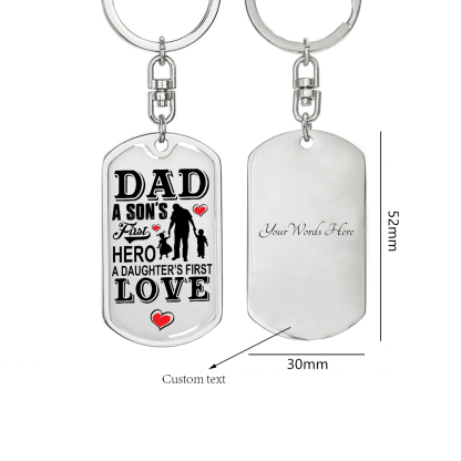 Personalised Message Keychain Custom Text Keyring for Him-Jessemade AU