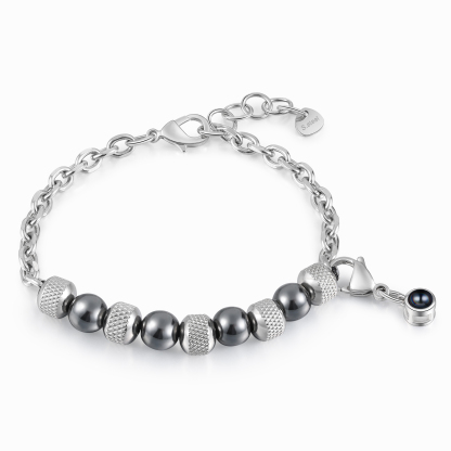 Personalised Projection Bracelet Custom Photo Bracelets Stainless Steel Adjustable Bracelet Creative Gift for Women/Girls-Jessemade AU