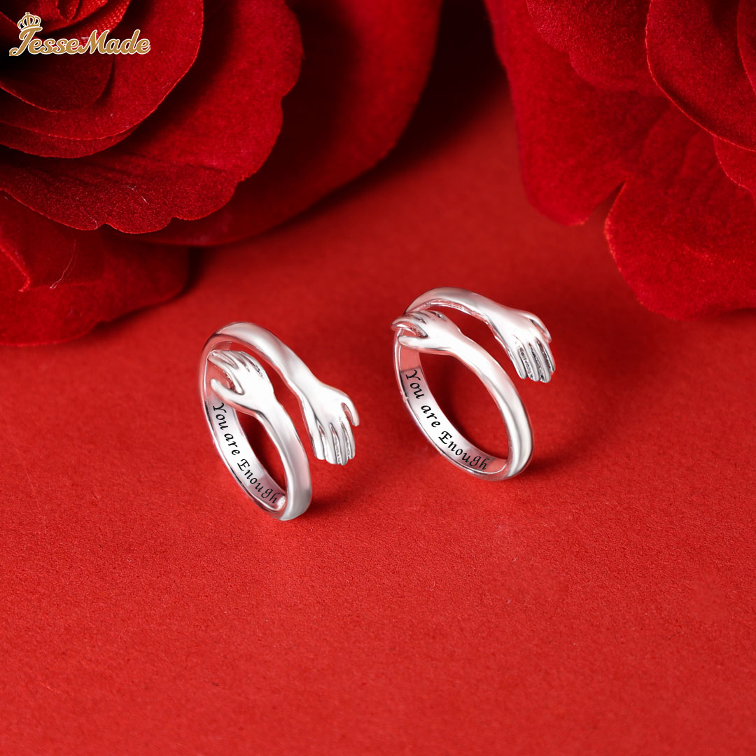 Mother’s Day Gift 2023 Couple Hug Ring Love Style Rings for Her or Him-Jessemade AU