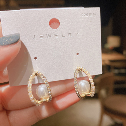 Pearl Stud Earrings Gifts For Her-Jessemade AU