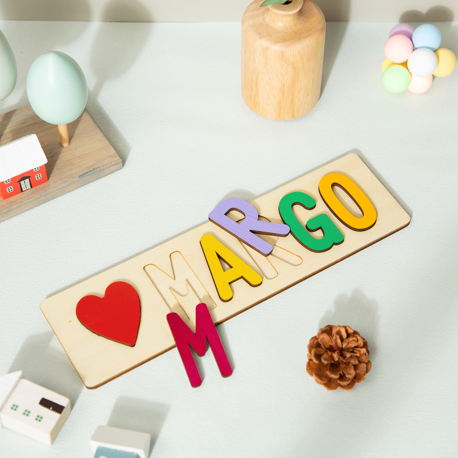 Personalised Kid's Wooden Name Alphabet Puzzle Toy for Toddlers Early Learning Child Toy-Jessemade AU