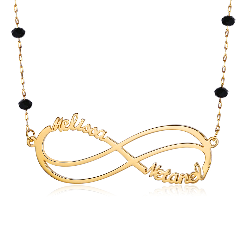Personalised Infinity Necklace Custom 2 Names Necklace Gift For Women-Jessemade AU