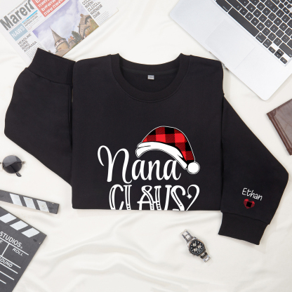 1 Name - Personalised Christmas Sweatshirt Custom Name & Text Sweatshirt Nana Claus Sweatshirt Gift for Family -Jessemade AU