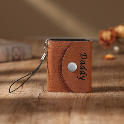 10 Photos - Personalised Mini Album Keychain Customised Photo & Name Leather Keychain Romantic Gift for Her-Jessemade AU