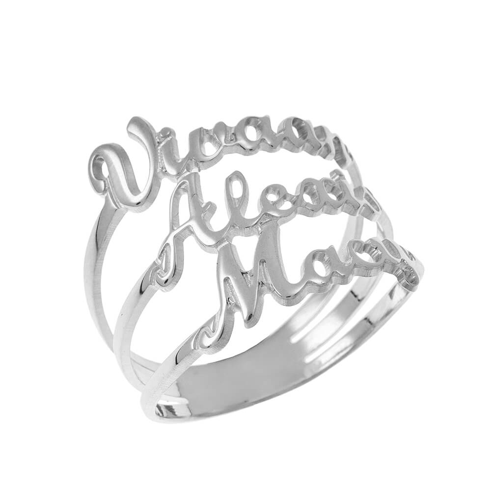 Personalised Name Ring Custom 4 Names Ring Gifts For Women-Jessemade AU