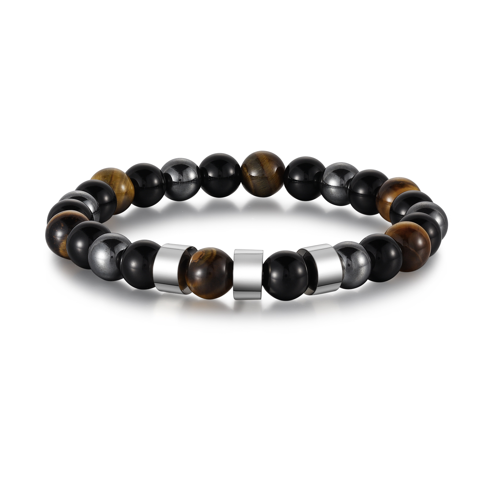 3 Names - Personalised Men's Beaded Bracelet Customised Name Bracelet Birthday Gift for Him-Jessemade AU