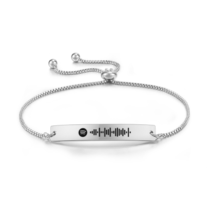 Personalised Spotify Code Music Bracelet-Four Colour-Black,Silver,Gold,Rose Gold-Jessemade AU