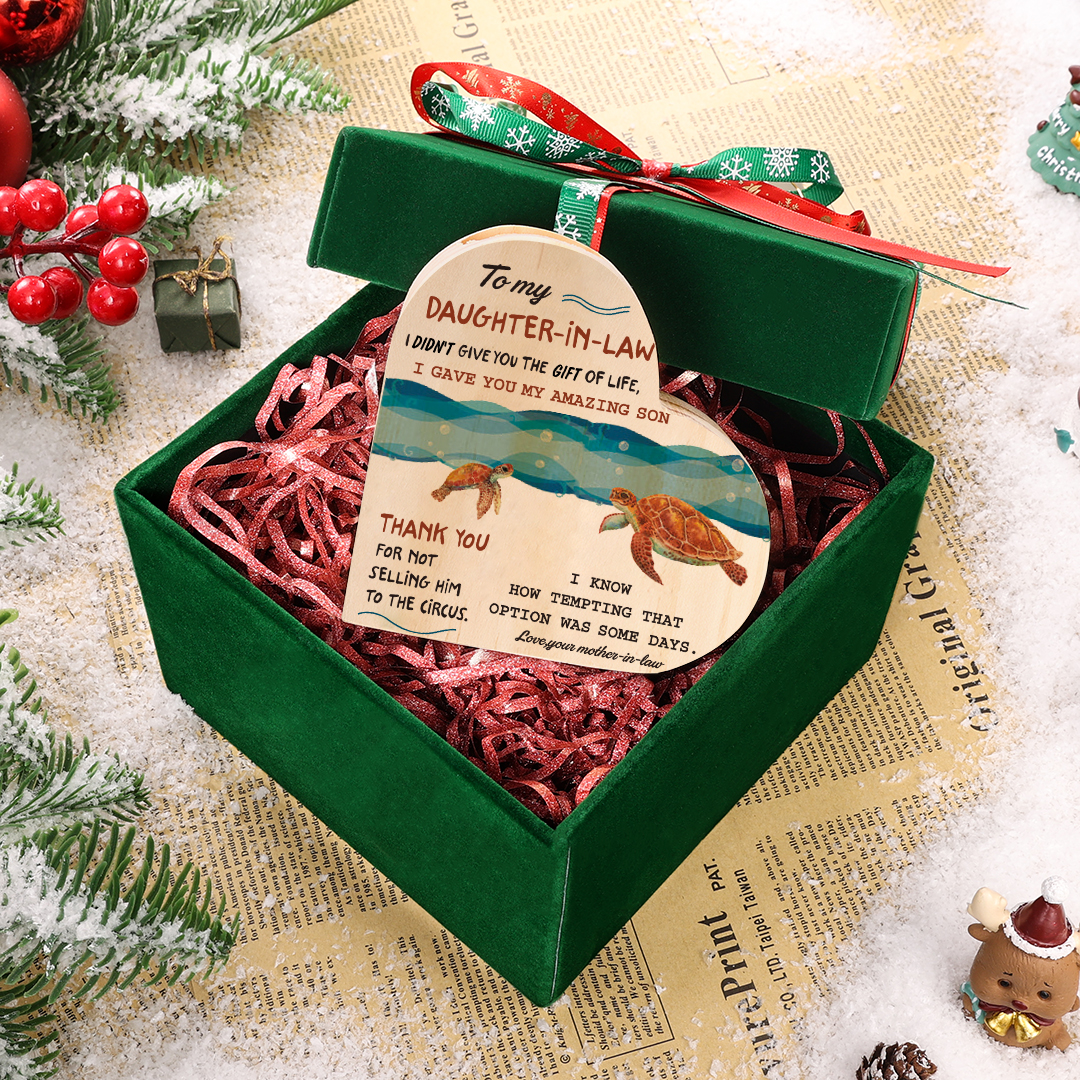 To My Daughter-in-law Wooden Heart Candle Holder "I didn't give you the gift of life" Gifts For Daughter-Jessemade AU