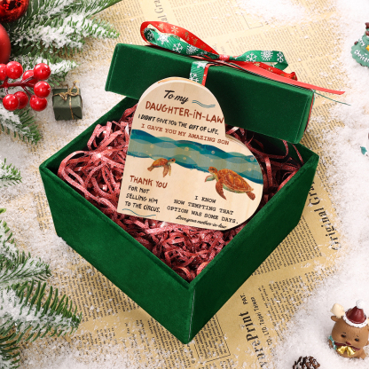 To My Daughter-in-law Wooden Heart Candle Holder "I didn't give you the gift of life" Gifts For Daughter-Jessemade AU