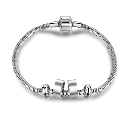 Silver colour Personalised Men's Bracelet For Dad-Jessemade AU