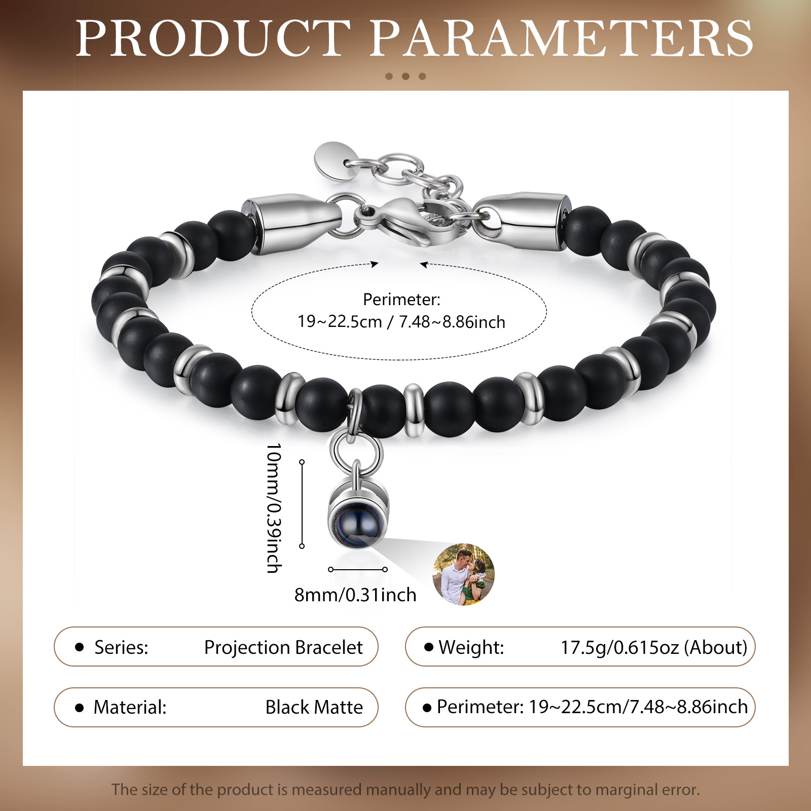 Personalised Projection Bracelet Custom Photo Bracelets Adjustable Bracelet Creative Gift for Him/Her-Jessemade AU