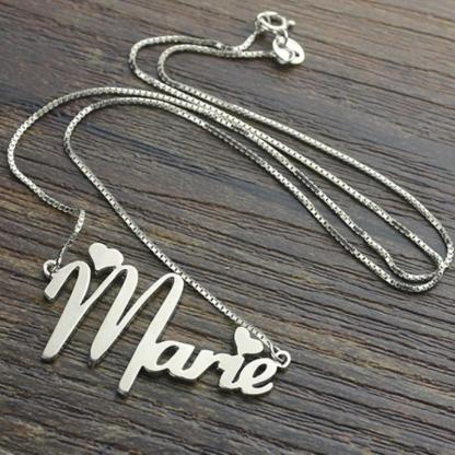 Personalised Heart Necklace Custom 1 Name Necklace Gift For Her-Jessemade AU