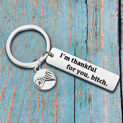 Friendship Keychain I'm Thankful For You Keychain Funny Gifts for Bestie-Jessemade AU