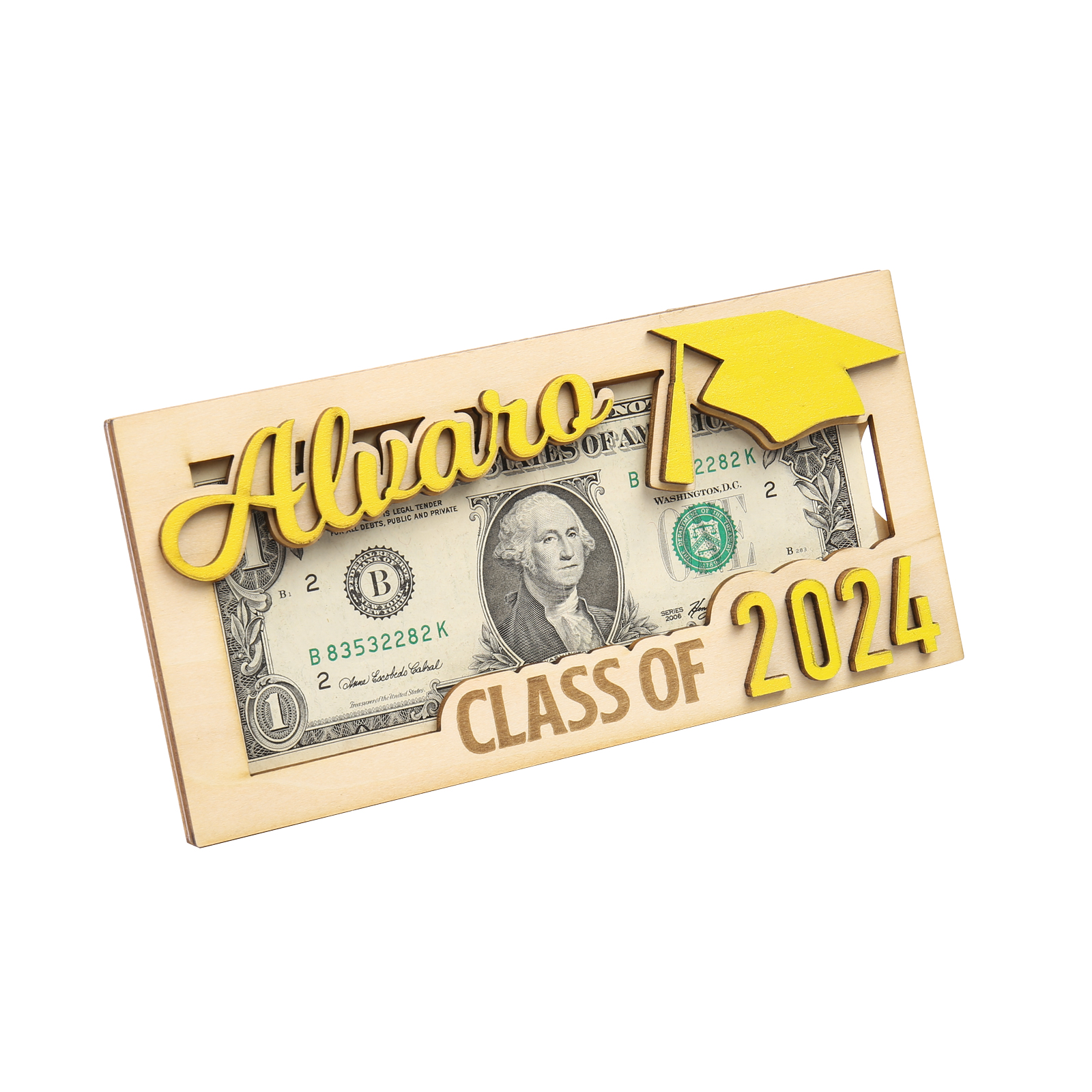 Class of 2024 Personalised Graduation Cash Clip Custom Name & Text Cash Box Creative Gifts for Her/Him-Jessemade AU