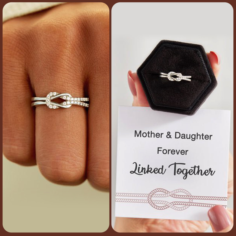 Mother & Daughter/Friendship Ring, Knot Ring With Card, Gifts For Her-Jessemade AU
