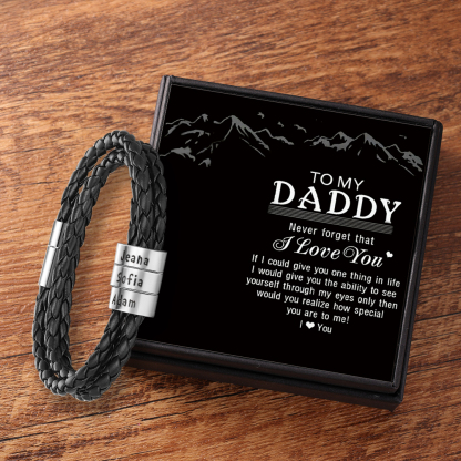 Men Braided Leather Bracelets with 1 Bead Bracelet Gifts for Him-Jessemade AU