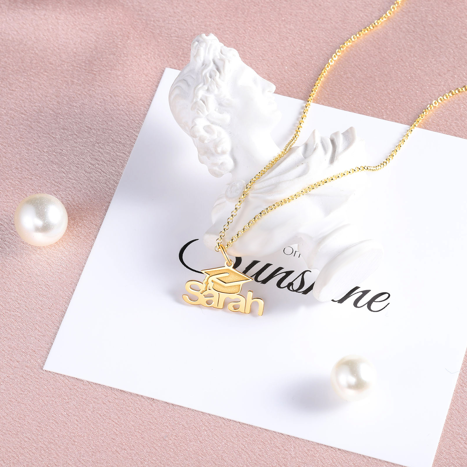Personalised Graduation Necklace Custom 1 Name Necklace Gift For Women