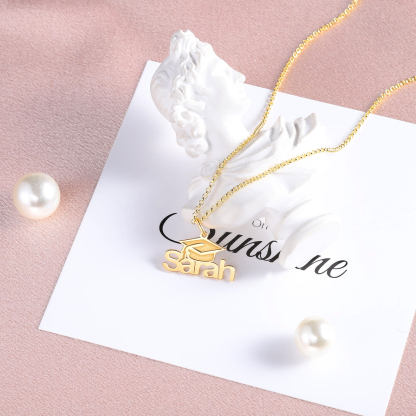 Personalised Graduation Necklace Custom 1 Name Necklace Gift For Women-Jessemade AU