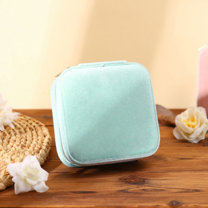 Jewelry Storage Box Blue/Pink/Green/White Travel Jewelry Box Gifts for Ladies Girls-Jessemade AU
