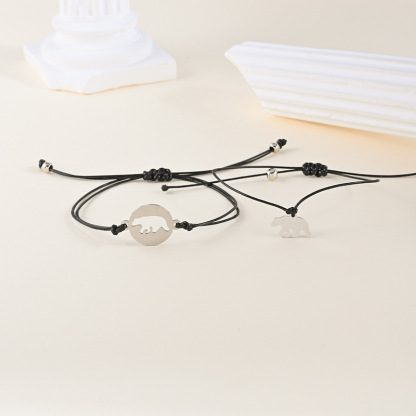 2 Pcs Parent-Child Bracelet Set Bear Bracelet Back to School Gift for Kids-Jessemade AU