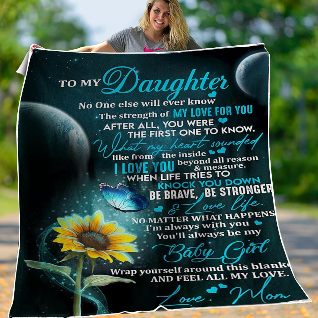 To My Daughter You'll Always Be My Baby Girl Flannel Blanket-Jessemade AU