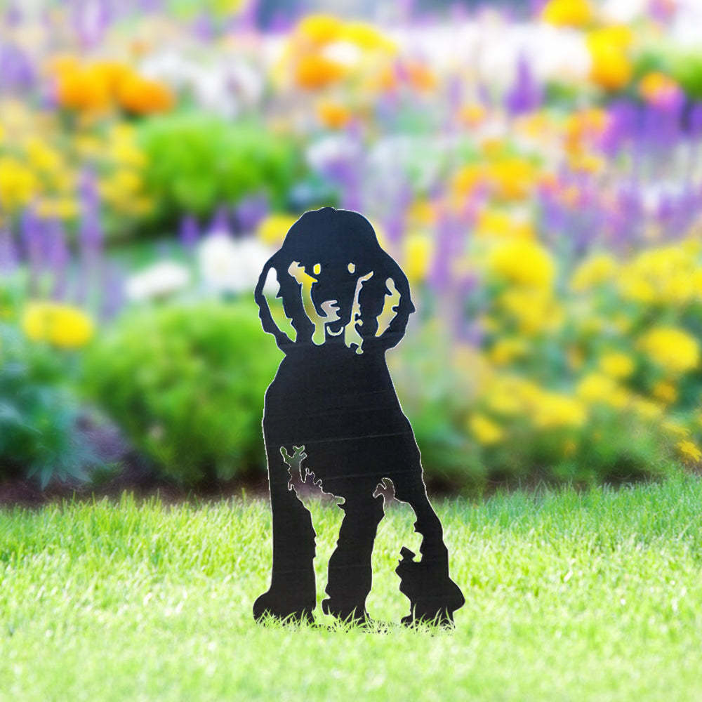 Poodle Metal Dog Silhouette Garden Yard Decoration-Jessemade AU
