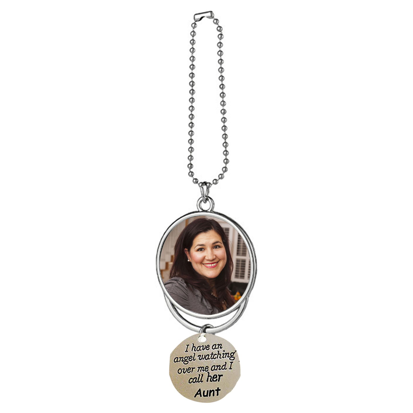 Personalised Photo Ornament I Have an Angel Watching Over Me Car Hanging Gifts-Jessemade AU