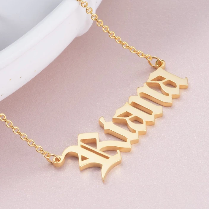 Personalised Necklace Custom 1 Name Necklace Gift For Women-Jessemade AU