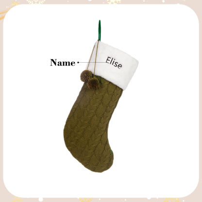 Personalised Christmas Fireplace Decor Customised 1 Name Christmas Stocking Gift for Family and Friends-Jessemade AU