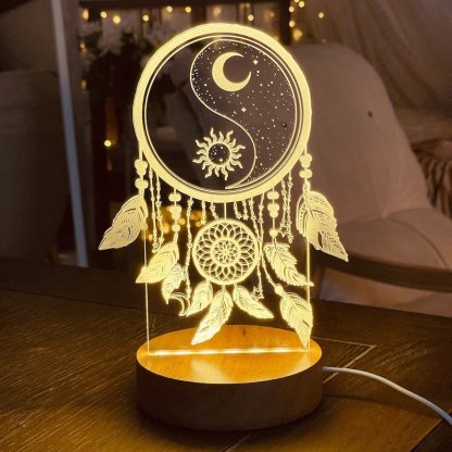 Personalised Dream Catcher Night Light Custom Name Gifts For Kids-Jessemade AU