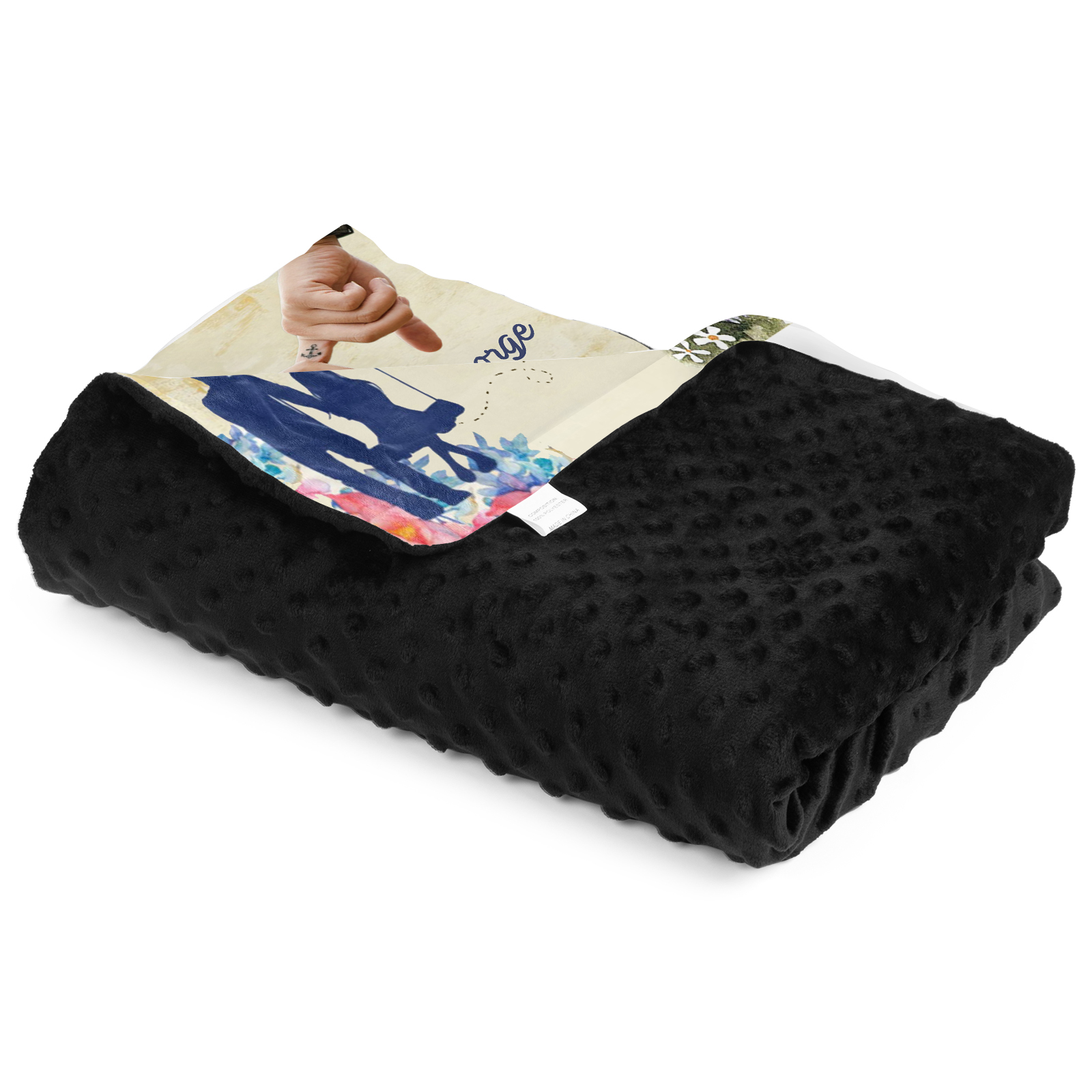 Personalised Couple Blanket Finger Gesture Promise Blanket-Jessemade AU