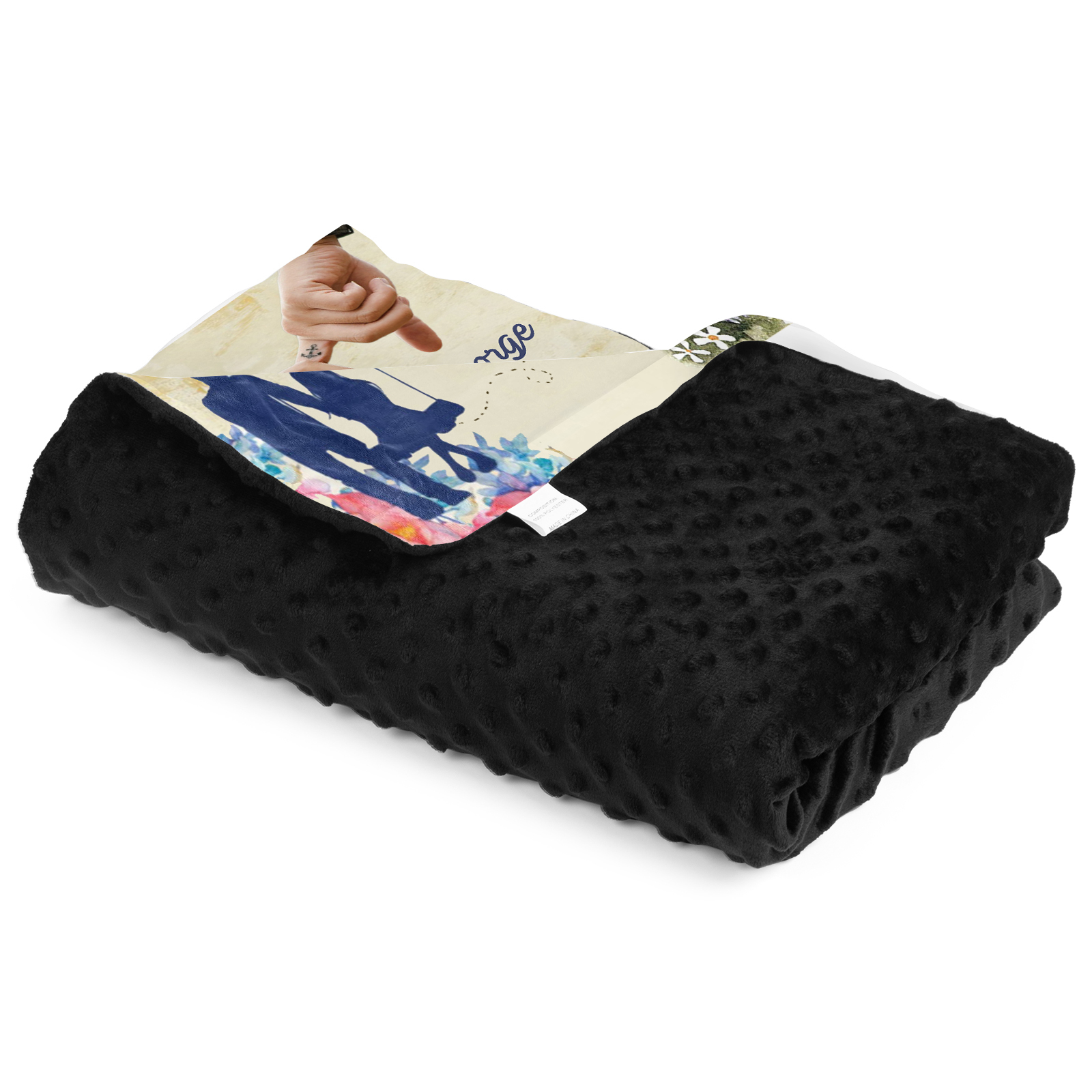 Personalised Couple Blanket Finger Gesture Promise Blanket-Jessemade AU