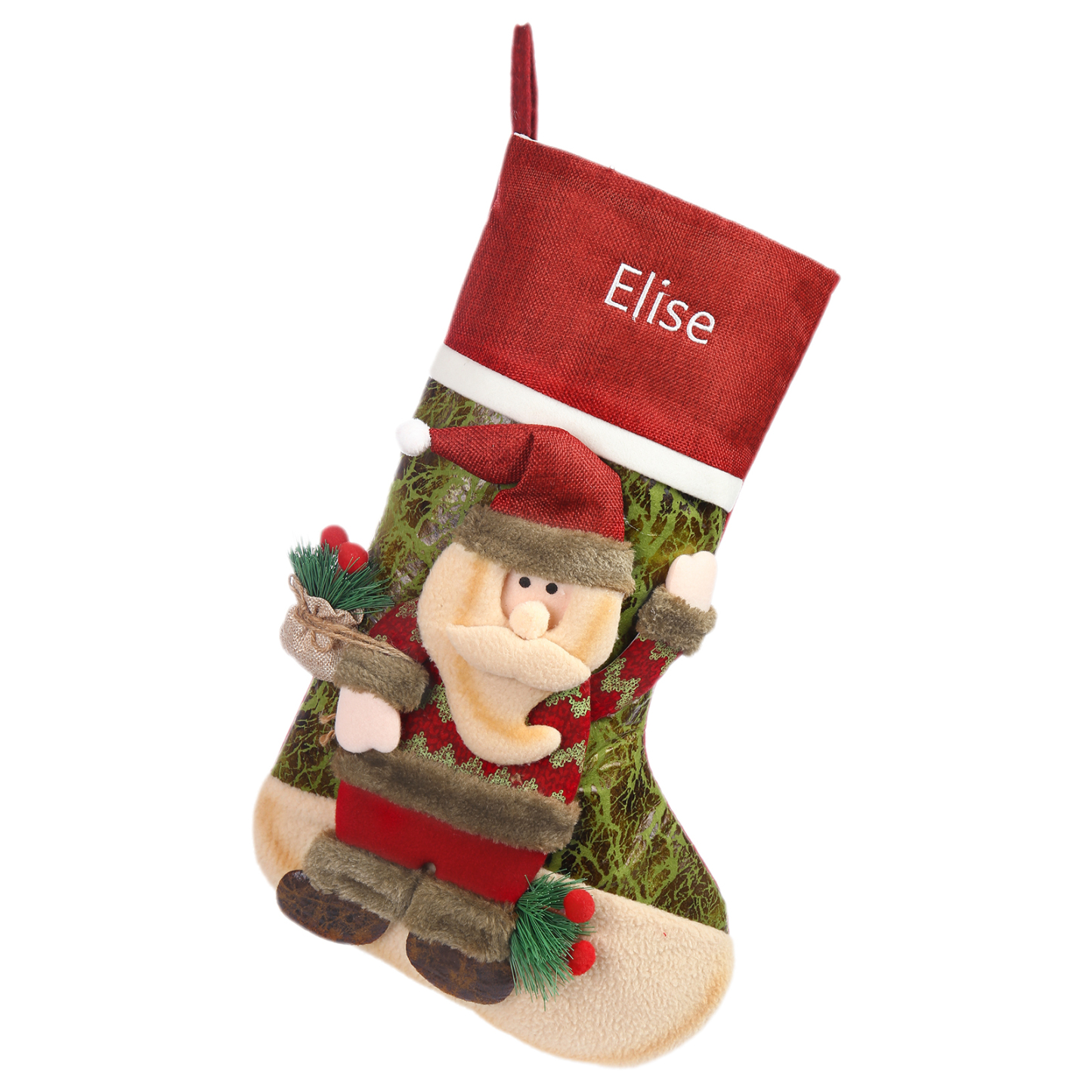 Personalised Christmas Stockings Ornaments Custom 1 Name Christmas Socks Gifts for Family Friends-Jessemade AU